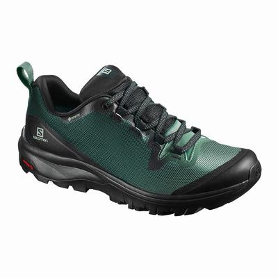 Női Salomon VAYA GORE-TEX Túracipő SA9205187 Fekete/Zöld